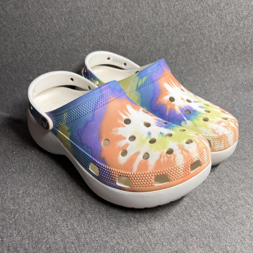Crocs‎ Platform Clog Tie-Dye Multi Color Size W 11